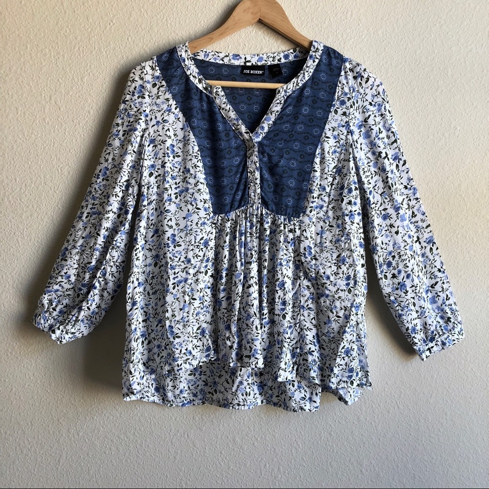 Joe Boxer Floral Boho Blouse Small